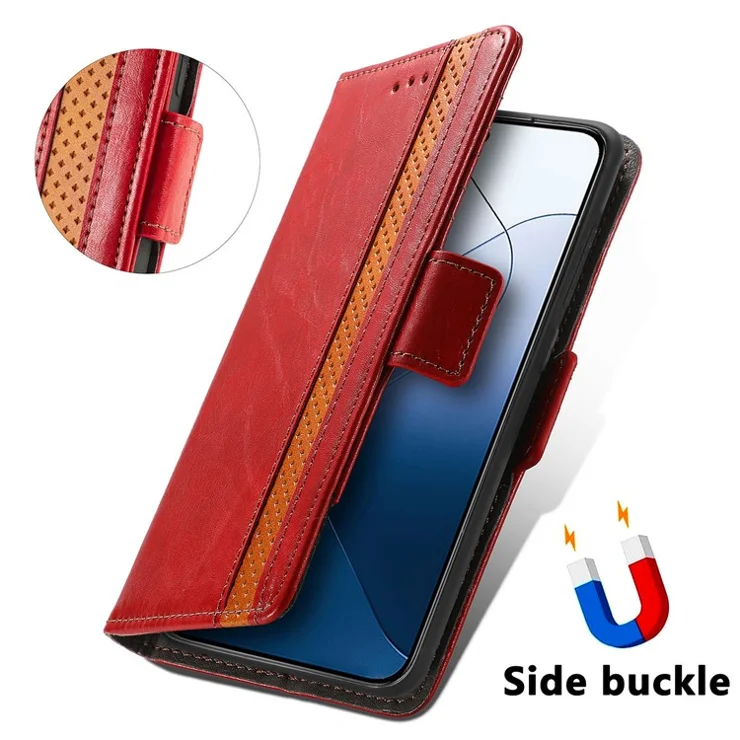 For Xiaomi 14T Pro Phone Cases CASENEO PU Leather Cover Stand with RFID Blocking Wallet - Black