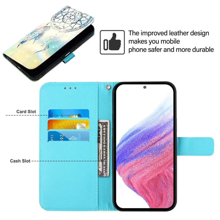 For OnePlus Nord 4 Leather Case Pattern Printing Wallet Stand Mobile Cover with Strap - Dream Wind Chime