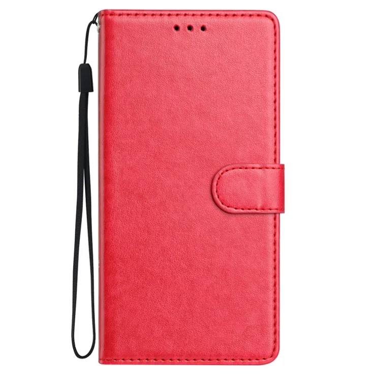 For Xiaomi Redmi Note 13 Pro 5G / Poco X6 5G Leather Phone Case Wallet Stand Cover with Handy Strap - Rose