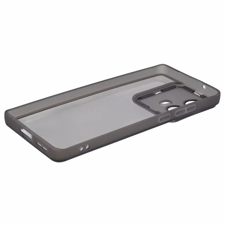 DKSM Series For Motorola Moto G85 5G / S50 Neo 5G Case Electroplated Camera Frame TPU Phone Cover - Transparent Black