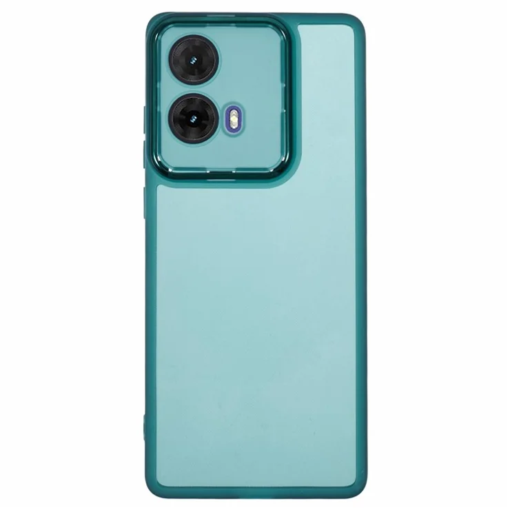 DKSM Series For Motorola Moto G85 5G / S50 Neo 5G Case Electroplated Camera Frame TPU Phone Cover - Transparent Army Green