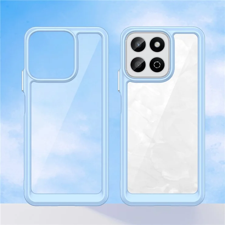 For Honor X7c 4G / 200 Smart 5G / Honor Play 60 Plus 5G Case TPU +Acrylic Protective Clear Phone Cover - Blue