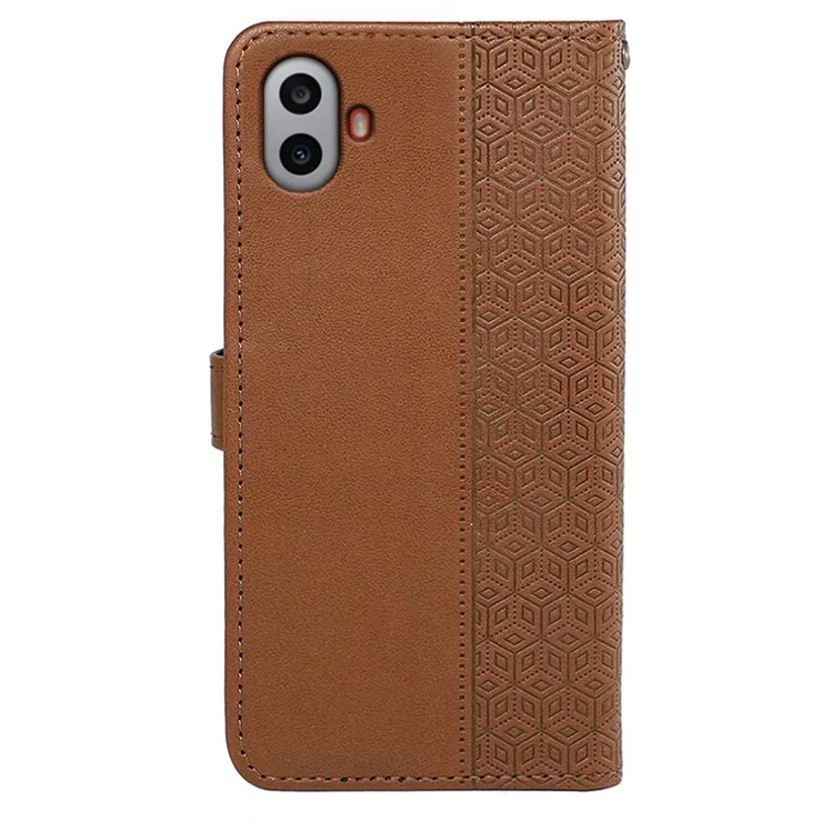 For Nothing CMF Phone 1 Wallet Phone Case Pattern Imprint Leather Flip Cover - Brown