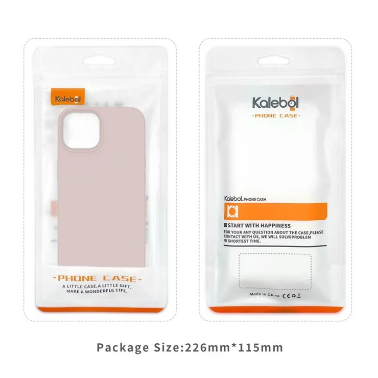 KALEBOL KLB-YTGJ001 For iPhone 14 Pro Max Case Solid Color Liquid Silicone+PC Phone Cover - Pink