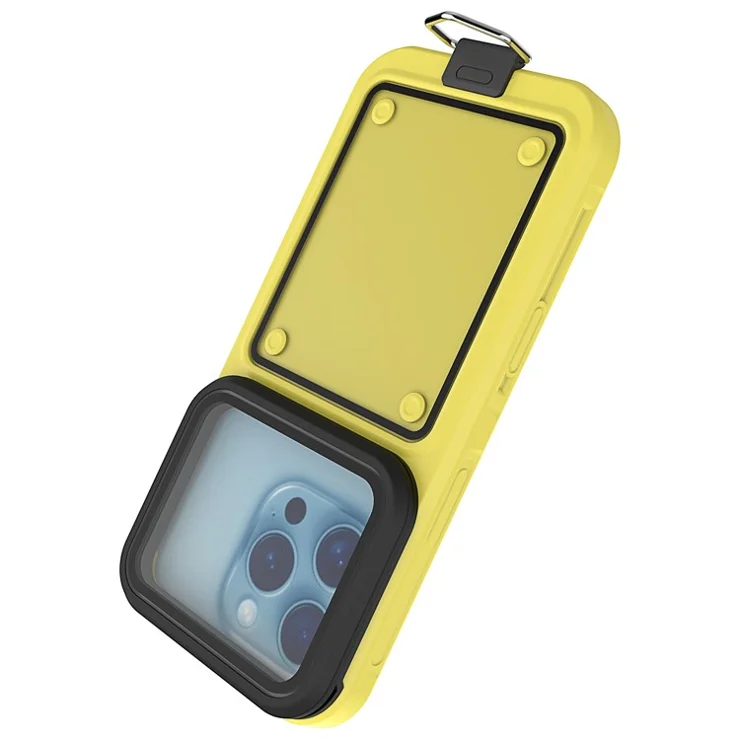 IP68 Waterproof Case for 5.8-6.3 Inch Phones Air Bag Shockproof Underwater Phone Cover - Yellow