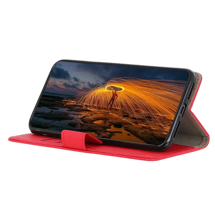 For Motorola Edge 50 Neo 5G / Moto S50 5G / Thinkphone 25 5G Case PU Leather Stand Wallet Phone Cover - Red