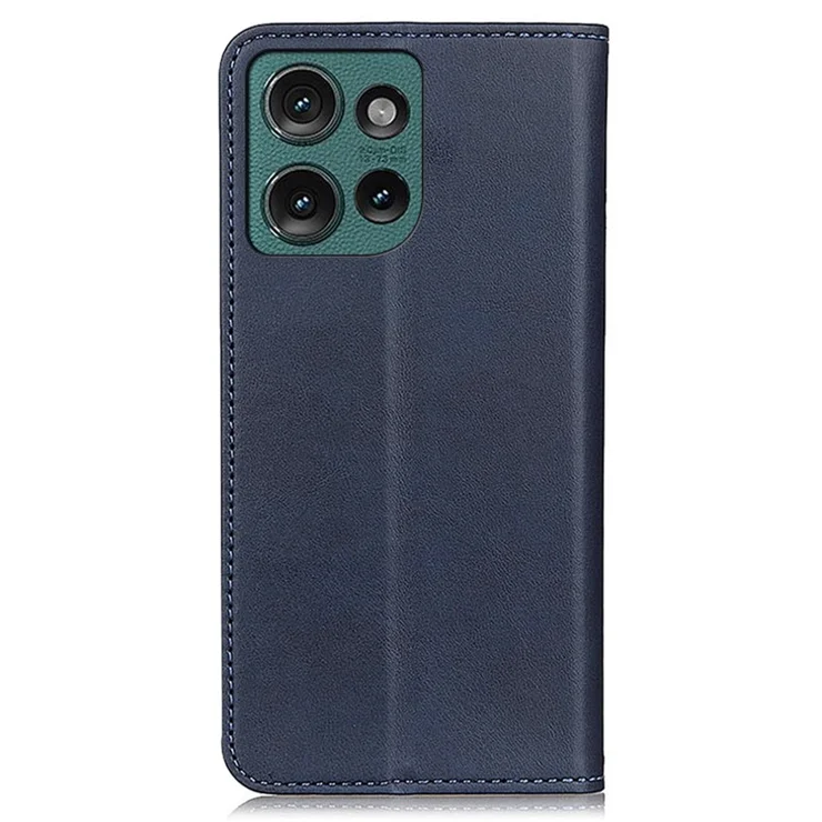 For Motorola Edge 50 5G Case Split Leather Flip Wallet Phone Cover - Blue