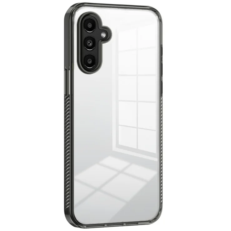 For Samsung Galaxy A14 4G / 5G Clear Phone Case TPU PC Anti-slip Drop-proof Back Cover - Black