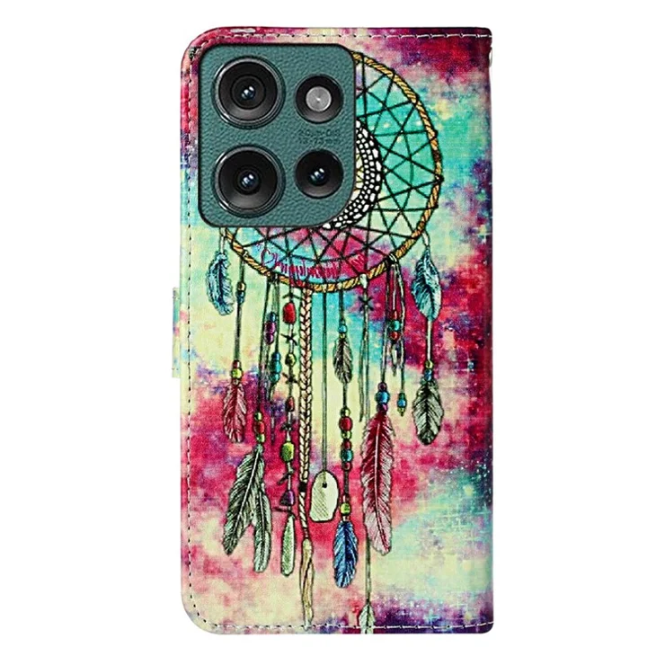 For Motorola Edge 50 5G Case Pattern PU Leather Flip Phone Cover - Dream Catcher
