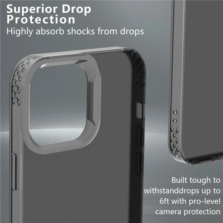 KALEBOL KLB-TPU008 For iPhone 15 Pro Case Transparent Matte TPU Anti-Drop Phone Cover - Transparent