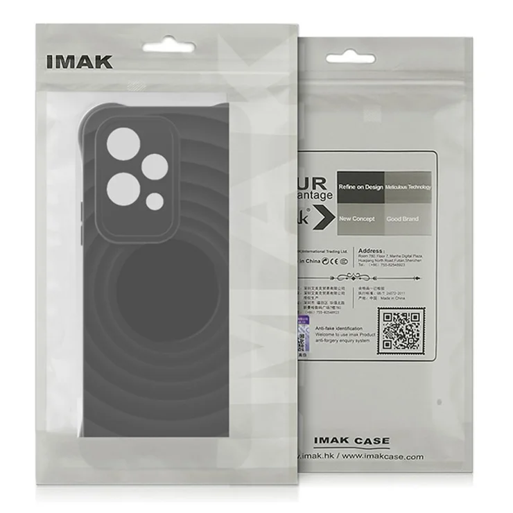 IMAK UC-6 Series for Motorola Moto G35 5G Case Water Drop Texture Anti-Skid Matte TPU Cover - Matte Black