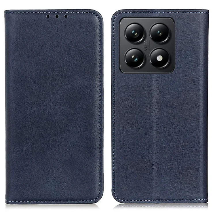 For Xiaomi 14T Pro Case Split Leather Flip Wallet Phone Cover - Blue