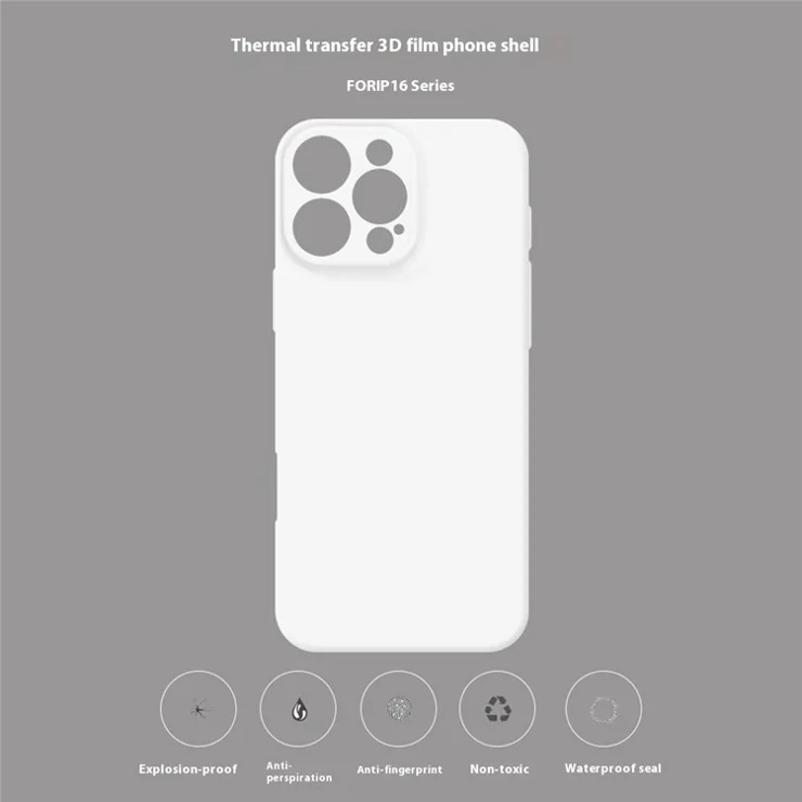 For iPhone 16 Pro Case Blank PC Phone Cover Support Heat Transfer Printing