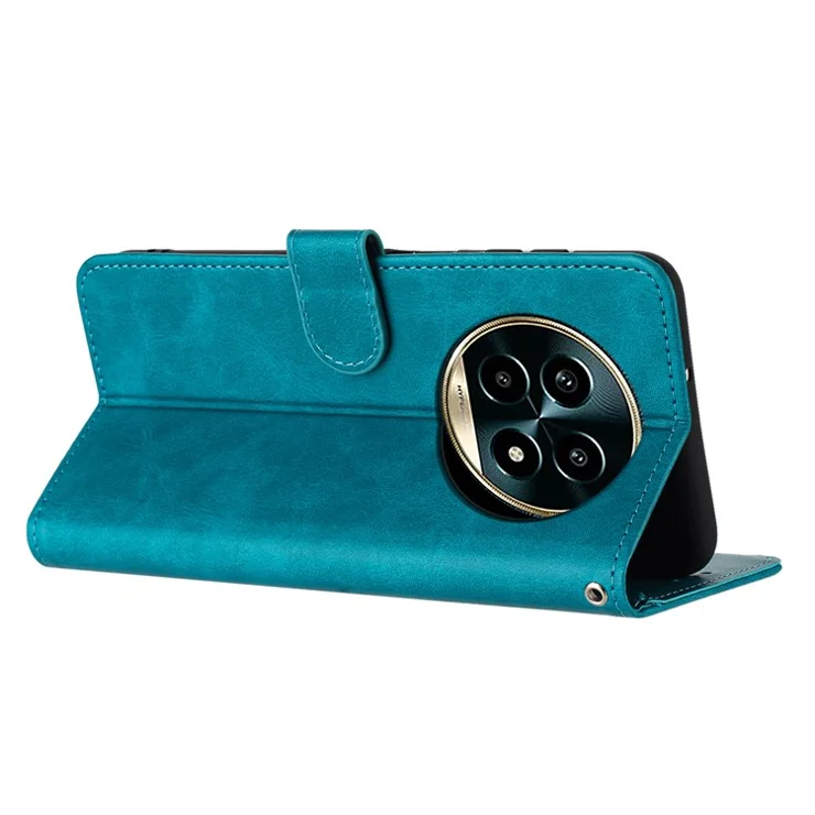 For Realme 13 Pro 5G (Global) / 13 Pro+ 5G (Global) Case Flip Stand PU Leather Wallet Phone Cover Calf Texture - Green