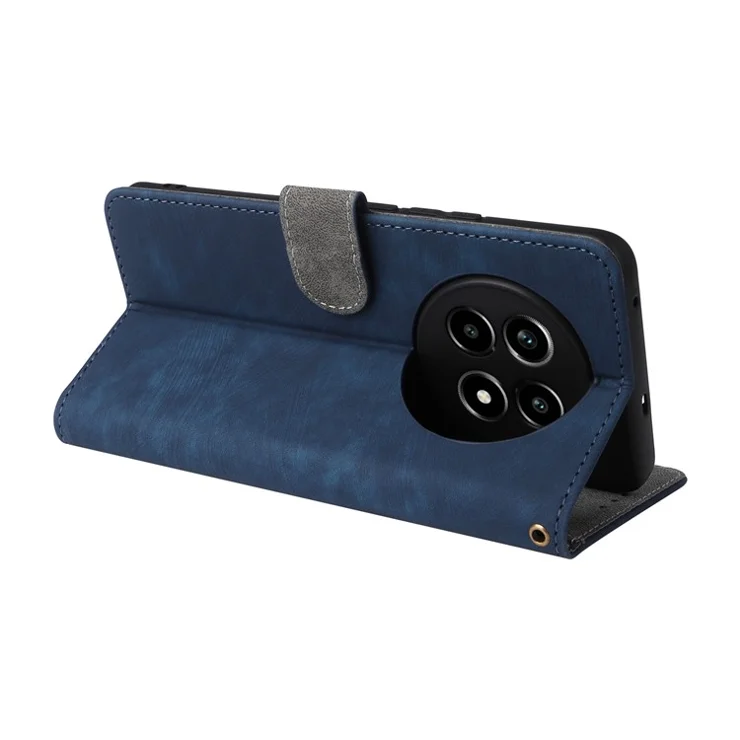 For Realme 13+ 5G / 13 Pro 5G (China) Wallet Case RFID Blocking PU Leather Cover Stand View - Blue