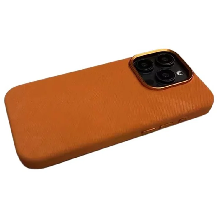 For iPhone 16 Pro Case Compatible with MagSafe Ultra Slim Fiber Cloth + PC Phone Cover - Orange