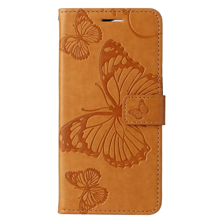 For Oppo A3x 4G / 5G (India) / A3 4G / 5G / A60 5G / A40 4G / A40M 4G Wallet Case Floral Butterfly Imprinted Leather Phone Cover Stand - Yellow