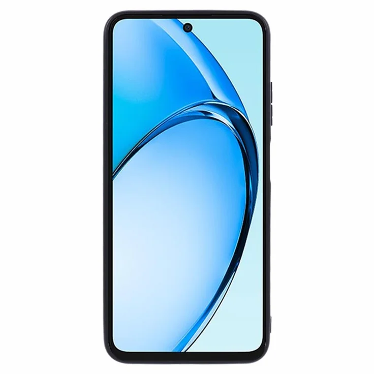 For Oppo A60 4G Case Retro Leather Coated PC+TPU Phone Cover - Black