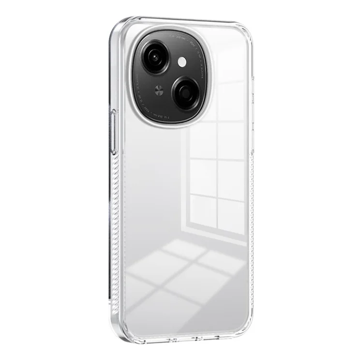 For TECNO Spark Go 2025 / Spark Go 1 / Pop 9 4G Clear Phone Case TPU+PC Anti-Slip Drop-Proof Back Cover - Transparent