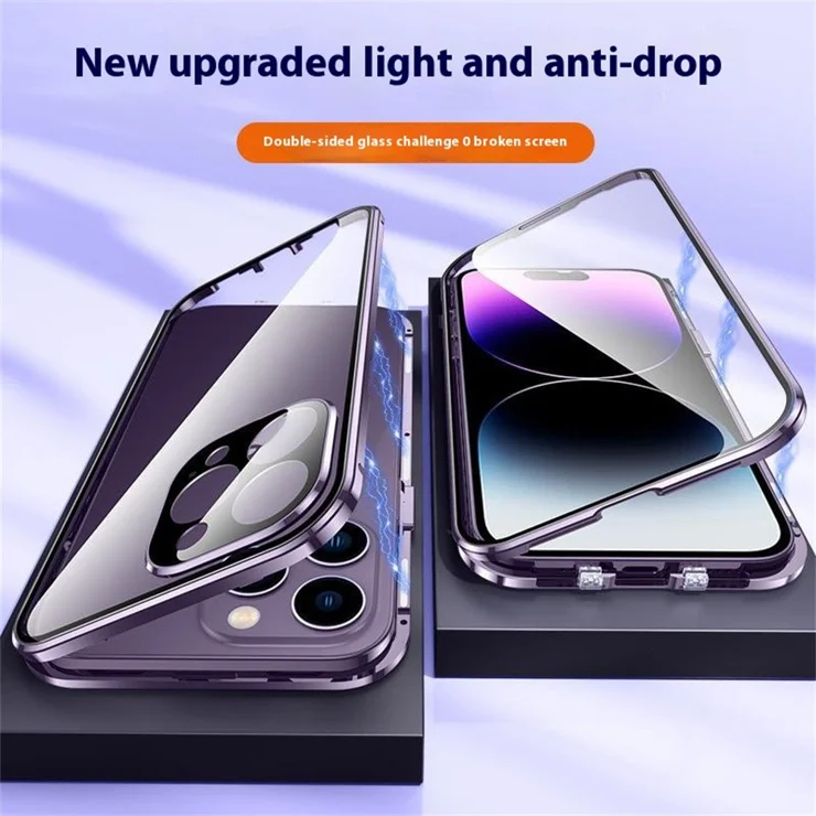 For iPhone 16 Pro Case Magnetic Adsorption Double Sides