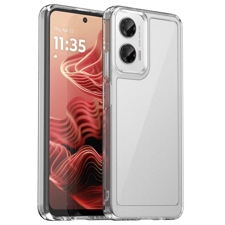 Custodia Silicone TPU Con Cordino Per Motorola Moto G86 5G – Flessibile, Antiscivolo E Protezione Antiurto (Nero/Trasparente)