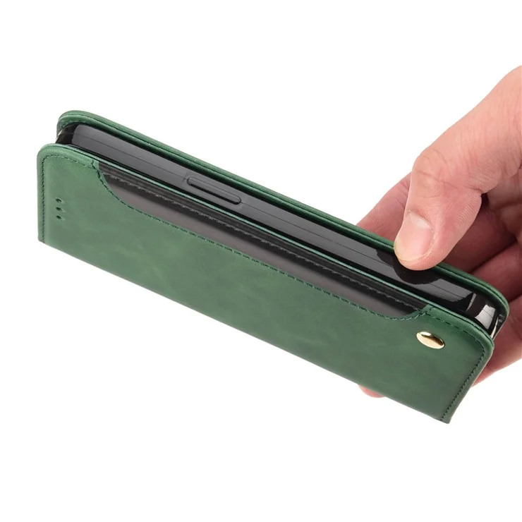 For Samsung Galaxy A16 5G / A16 4G Case PU Leather Shockproof Protection Wallet Phone Cover - Green