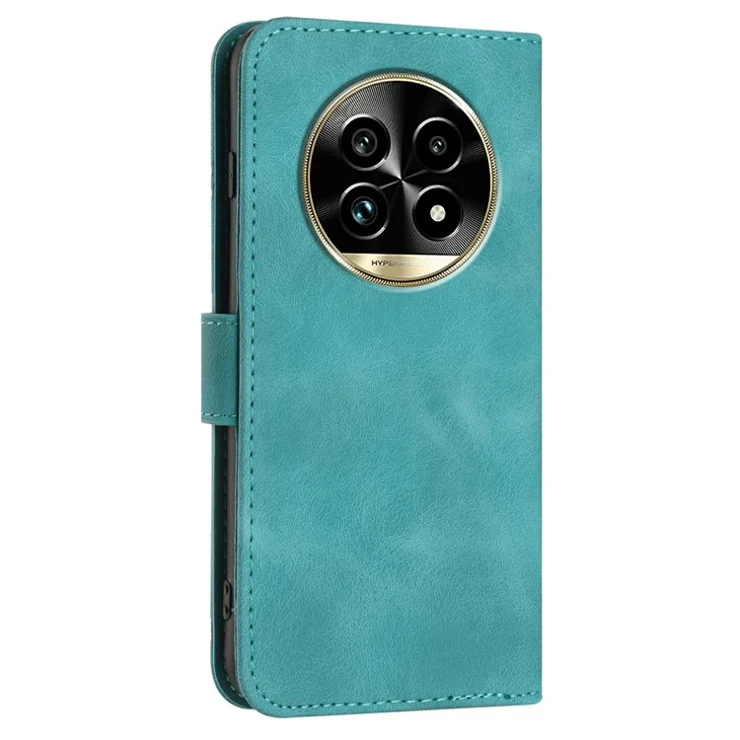 YX0040 For Realme 13 Pro 5G (Global) / 13 Pro+ 5G (Global) Case Leather Phone Cover Geometry Pattern - Baby Blue
