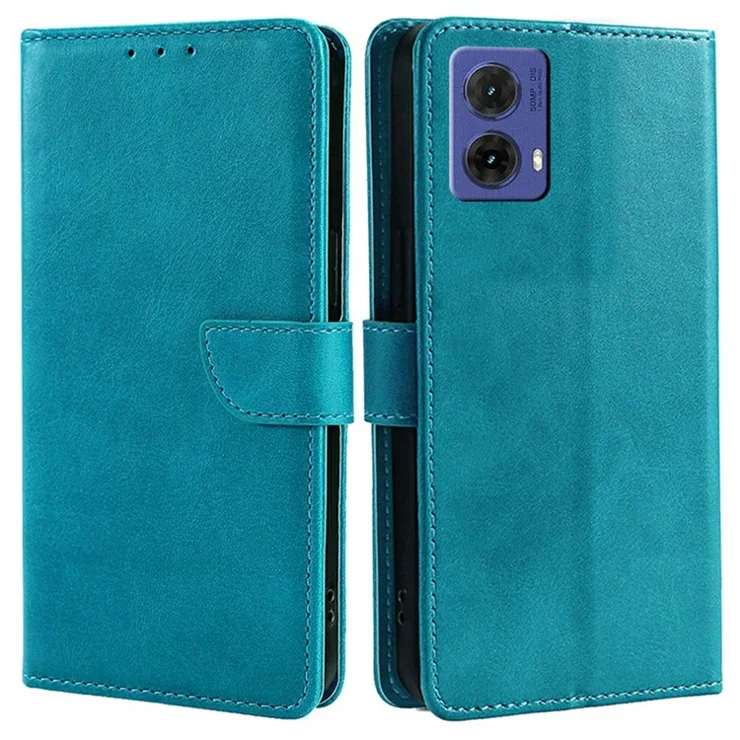 For Motorola Moto G85 5G / S50 Neo 5G Wallet Case Calf Texture Leather Phone Cover - Baby Blue