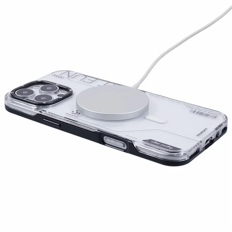 YOUNGKIT Detachable 2-in-1 Case for iPhone 16 Pro Phone Cover Compatible with MagSafe - Black