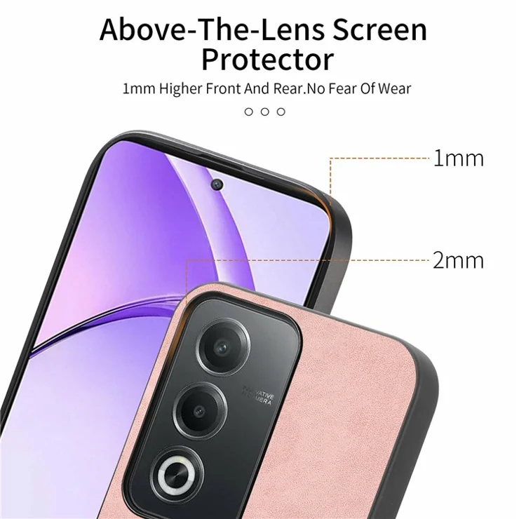 For Oppo A3 Pro (Global) 5G Leather Back Case Compatible with MagSafe Skin-Touch Phone Cover - Purple