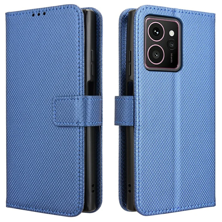For HMD Skyline Case PU Leather Diamond Texture Wallet Phone Cover - Blue For HMD Skyline Case PU Leather Diamond Texture Wallet Phone Cover - Blue