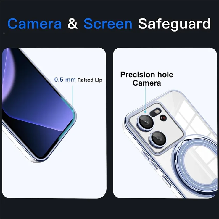 For Xiaomi 13T / 13T Pro Case Kickstand PC+TPU Magnetic Phone Cover - Purple