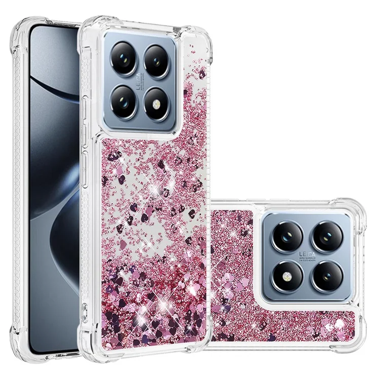 LeYi Cover Con Brillantini Per Xiaomi 14T/14T Pro, Custodia Rigida + Vetro Temperato, Effetto Glitter Smerigliato, Viola/Blu - 5