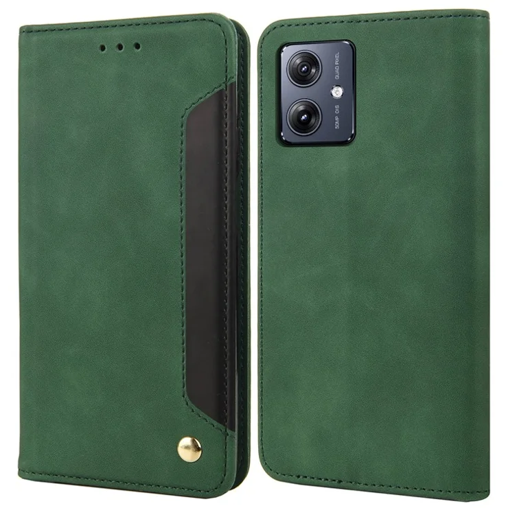 For Samsung Galaxy A06 4G Case PU Leather Shockproof Protection Wallet Phone Cover - Green