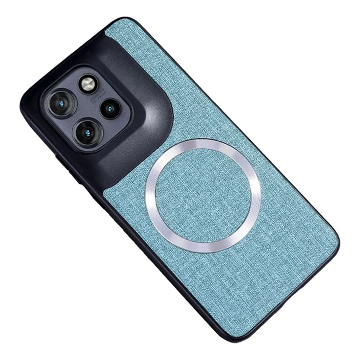 For Motorola Edge 50 Neo 5G / Moto S50 5G / Thinkphone 25 5G Case Drop-Proof TPU+Cloth Back Phone Cover Compatible with MagSafe - Green
