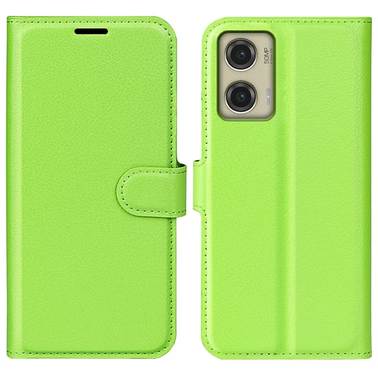 For Motorola Moto G Stylus 5G (2024) Case Litchi Texture Shockproof Leather Wallet Phone Cover - Green