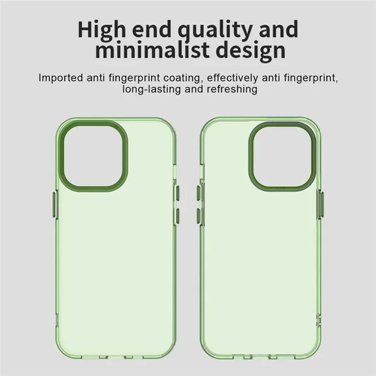 For iPhone 13 Pro Max Case PC+TPU+PET Matte Anti-Drop Phone Back Cover - Green