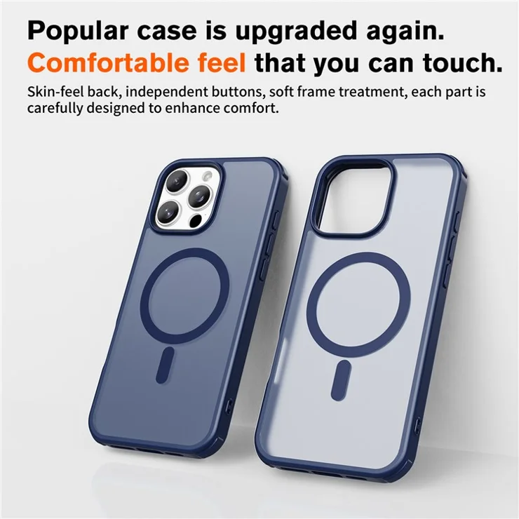 For iPhone 16 Pro Magnetic Case Compatible with MagSafe TPU+PC Phone Cover - Blue