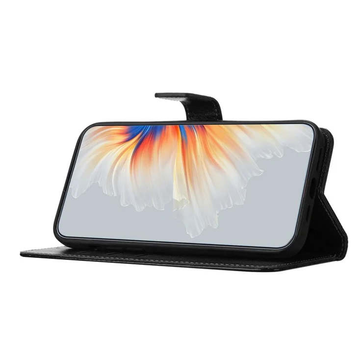 For Xiaomi 14T Pro Leather Case with Card Slots Mandala Pattern Phone Cover Stand - Black