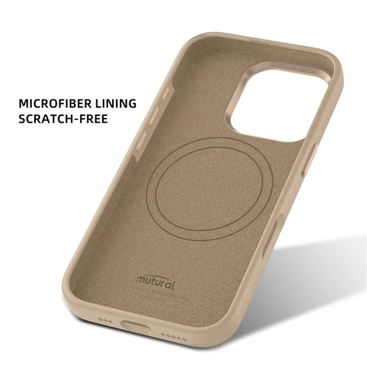 MUTURAL For iPhone 16 Pro Max Magnetic Case Compatible with MagSafe Liquid Silicone Back Cover - Grey