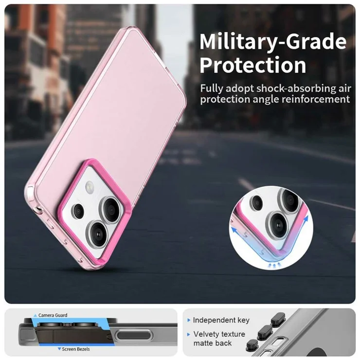 Protective Case for Xiaomi Redmi Note 13 Pro 5G / Poco X6 5G Phone Back Cover - Red