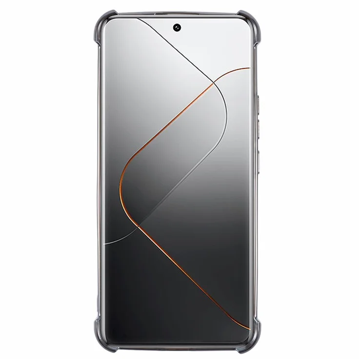 For Xiaomi 14 Pro Case Reinforced Corners TPU Clear Back Cover - Silver