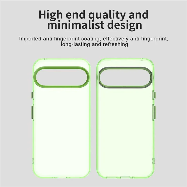 For Google Pixel 9 Pro XL Case PC+TPU+PET Matte Anti-Drop Phone Back Cover - Green