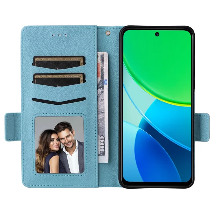 Étui Portefeuille En Cuir Avec Boucle Triangle Pour Vivo Y19s - Protection Téléphone