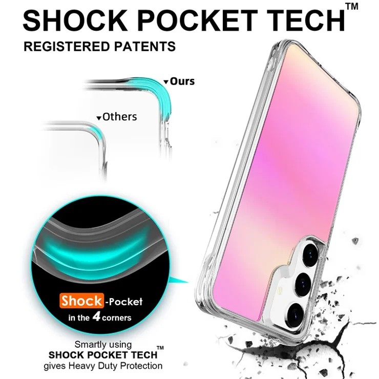 Bulk Purchasing For Samsung Galaxy S25 Case Electroplated TPU+PC Protective Cover - Pink