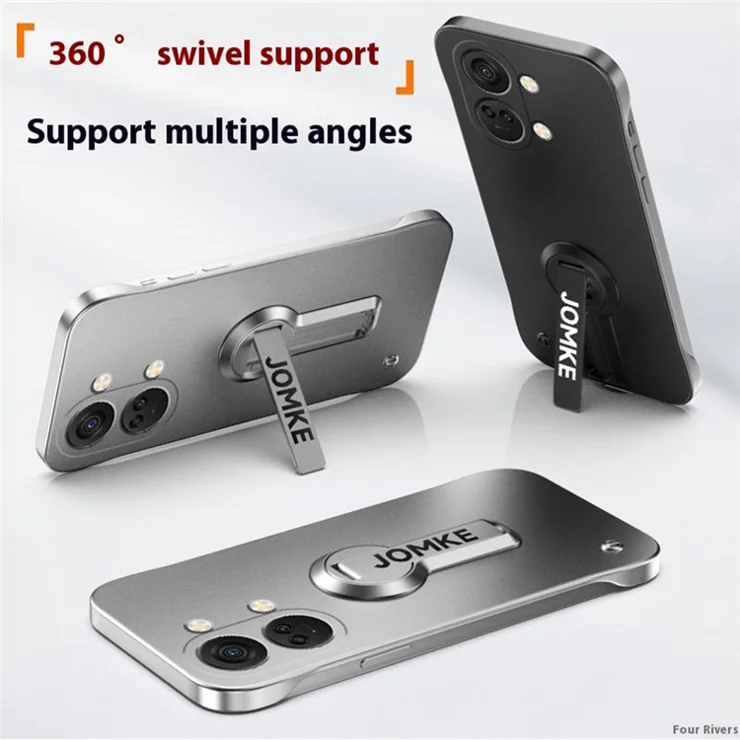 For OnePlus Ace 2V / Nord 3 5G Case Hard PC Frameless Baking Paint Kickstand Phone Cover - Purple