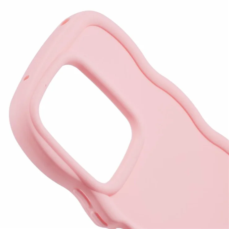 For Xiaomi Redmi 13 4G / 5G Case TPU Protective Phone Cover Unique Curly Wave Frame - Pink