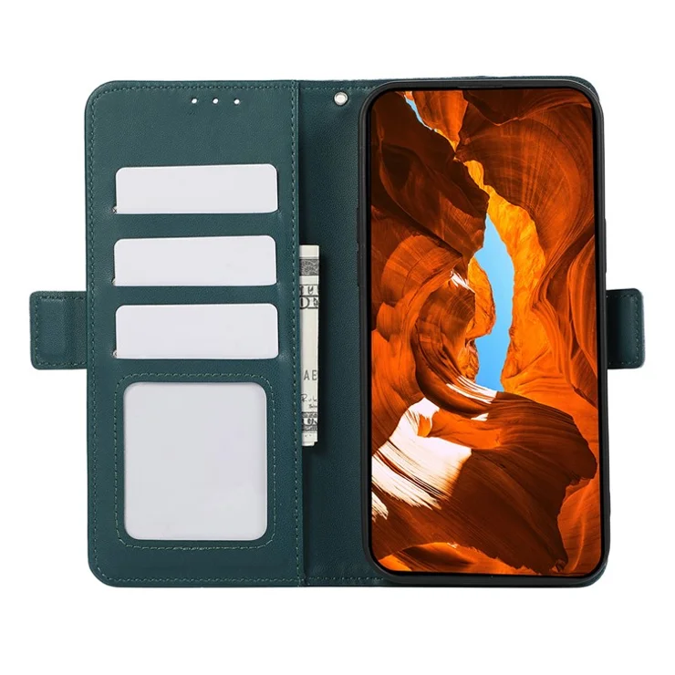 ABEEL For Honor Magic7 Lite 5G / X9c 5G / X60 Pro 5G Case Leather Phone Cover with RFID Blocking Wallet - Green