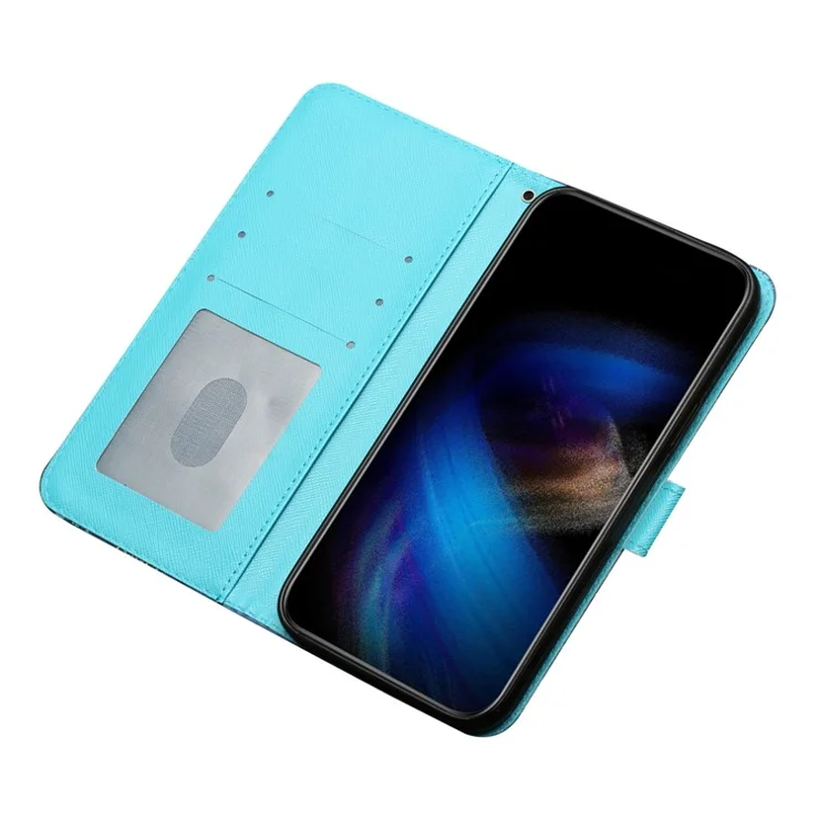 For Samsung Galaxy S25 Ultra Case 3D Pattern Printed Phone Leather Phone Cover - Snow Wolf