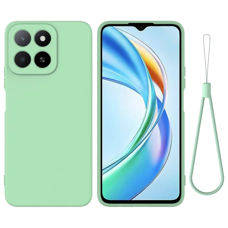 HONLEN Custodia Morbida In Silicone TPU Per HONOR X5 Plus (6.56 Pollici) - Cover Con Telaio Galvanico - Verde - 2